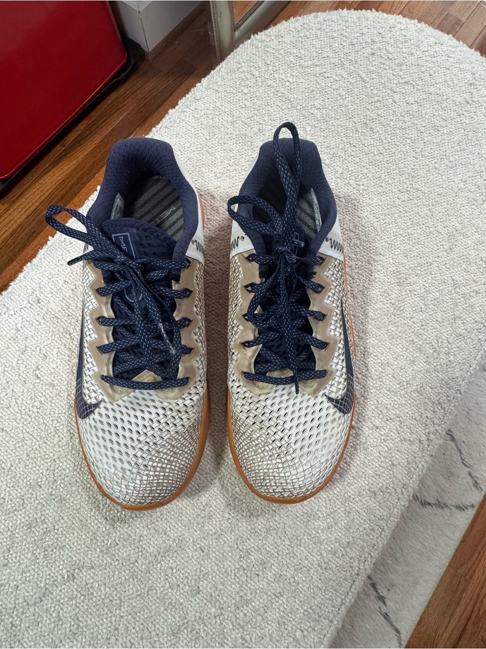 Nike Metcon 6 Training Shoes White/Navy Gum Sole | Women’s Size 8.5 - Picture 4 of 12